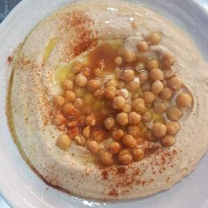 Fresh home made hummus for the table
